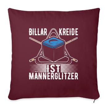 Pool Billard - Sofakissenbezug 45 x 45 cm - Burgunderrot - Vorne