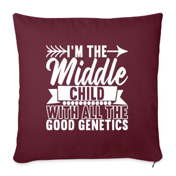 Enfants du milieu Frères et sœurs du milieu - Housse de coussin décorative 45 x 45 cm - bordeaux - Devant