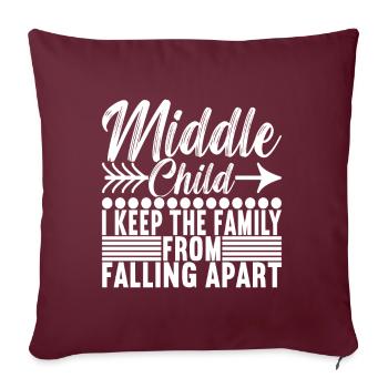 Enfants du milieu Frères et sœurs du milieu - Housse de coussin décorative 45 x 45 cm - bordeaux - Devant