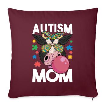 Autist Autismus Mutter Autistisch - Sofakissenbezug 45 x 45 cm - Burgunderrot - Vorne