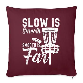 Disc Golf Disc Golfeur - Housse de coussin décorative 45 x 45 cm - bordeaux - Devant