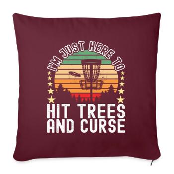 Disc Golf Disc Golfeur - Housse de coussin décorative 45 x 45 cm - bordeaux - Devant