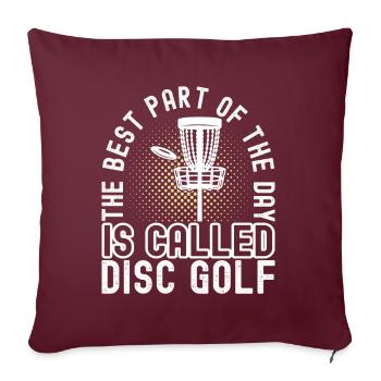 Disc Golf Disc Golfeur - Housse de coussin décorative 45 x 45 cm - bordeaux - Devant