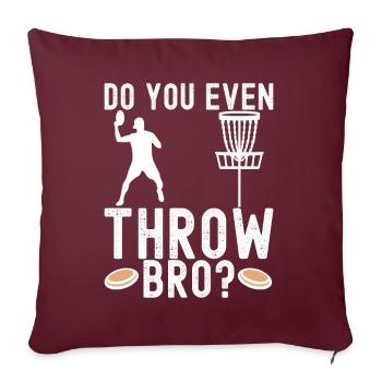 Disc Golf Disc Golfeur - Housse de coussin décorative 45 x 45 cm - bordeaux - Devant