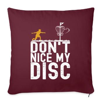 Disc Golf Disc Golfeur - Housse de coussin décorative 45 x 45 cm - bordeaux - Devant