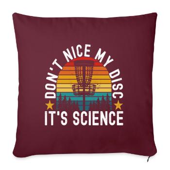 Disc Golf Disc Golfeur - Housse de coussin décorative 45 x 45 cm - bordeaux - Devant
