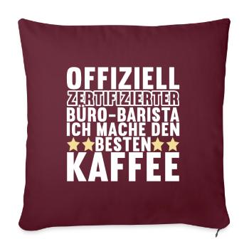 Abschiedsgeschenk Jobwechsel Kollegen - Sofakissenbezug 45 x 45 cm - Burgunderrot - Vorne