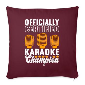 Soirée Karaoké Karaoké - Housse de coussin décorative 45 x 45 cm - bordeaux - Devant
