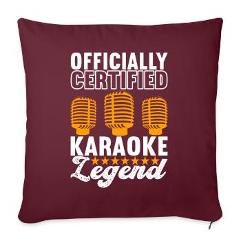 Soirée Karaoké Karaoké - Housse de coussin décorative 45 x 45 cm - bordeaux - Devant