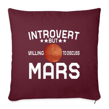 Mars Planet - Sofakissenbezug 45 x 45 cm - Burgunderrot - Vorne