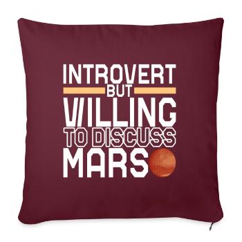Mars Planet - Sofakissenbezug 45 x 45 cm - Burgunderrot - Vorne