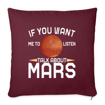 Mars Planet - Sofakissenbezug 45 x 45 cm - Burgunderrot - Vorne
