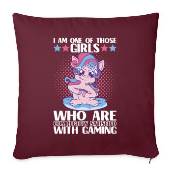 Joueurs de jeu - Housse de coussin décorative 45 x 45 cm - bordeaux - Devant