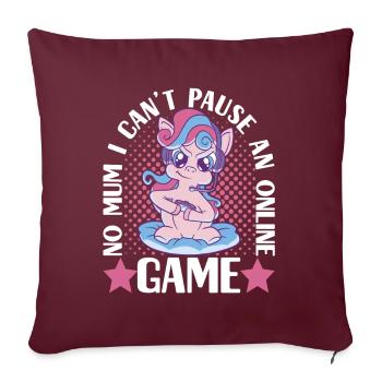 Joueurs de jeu - Housse de coussin décorative 45 x 45 cm - bordeaux - Devant