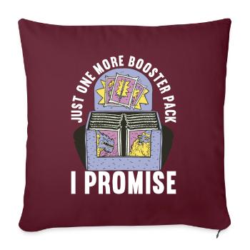 Échange de cartes Cartes à jouer Cartes à collectionner - Housse de coussin décorative 45 x 45 cm - bordeaux - Devant