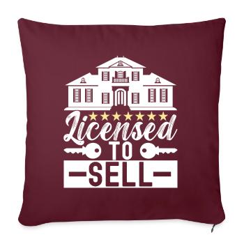Courtier immobilier Markler Real Estate - Housse de coussin décorative 45 x 45 cm - bordeaux - Devant