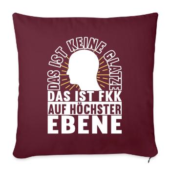 Glatze Glatzkopf - Sofakissenbezug 45 x 45 cm - Burgunderrot - Vorne