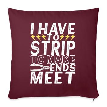 Technicien électricien en électronique - Housse de coussin décorative 45 x 45 cm - bordeaux - Devant