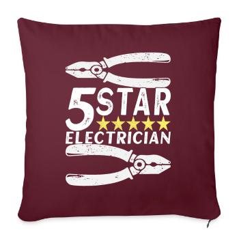 Technicien électricien en électronique - Housse de coussin décorative 45 x 45 cm - bordeaux - Devant