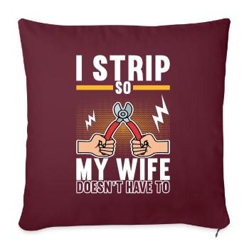 Technicien électricien en électronique - Housse de coussin décorative 45 x 45 cm - bordeaux - Devant
