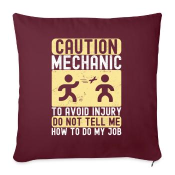 Mécanicien automobile Technicien en mécatronique - Housse de coussin décorative 45 x 45 cm - bordeaux - Devant