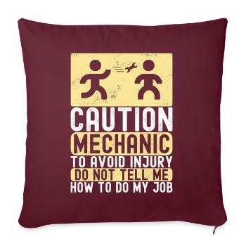 Mécanicien automobile Technicien en mécatronique - Housse de coussin décorative 45 x 45 cm - bordeaux - Devant