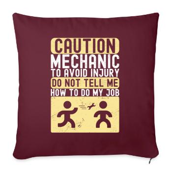 Mécanicien automobile Technicien en mécatronique - Housse de coussin décorative 45 x 45 cm - bordeaux - Devant