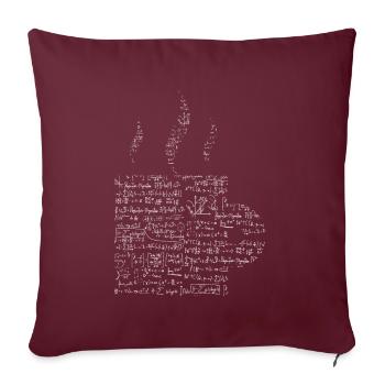 Professeur de mathématiques - Housse de coussin décorative 45 x 45 cm - bordeaux - Devant