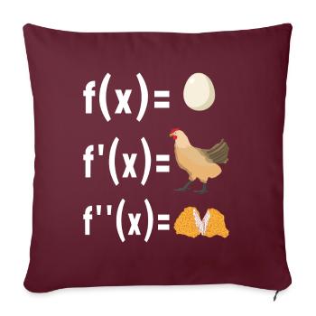 Professeur de mathématiques - Housse de coussin décorative 45 x 45 cm - bordeaux - Devant