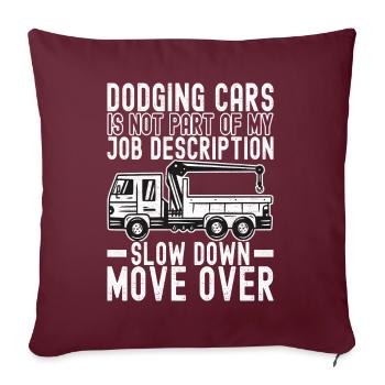 Service de remorquage de dépanneuse - Housse de coussin décorative 45 x 45 cm - bordeaux - Devant