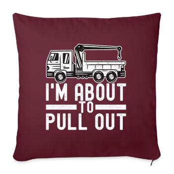 Service de remorquage de dépanneuse - Housse de coussin décorative 45 x 45 cm - bordeaux - Devant