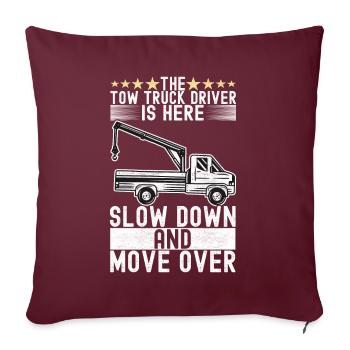 Service de remorquage de dépanneuse - Housse de coussin décorative 45 x 45 cm - bordeaux - Devant