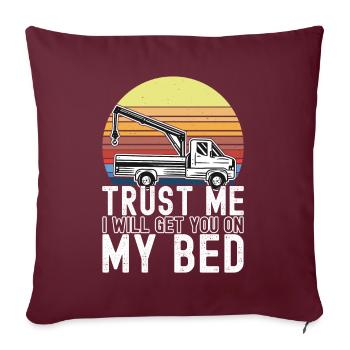 Service de remorquage de dépanneuse - Housse de coussin décorative 45 x 45 cm - bordeaux - Devant