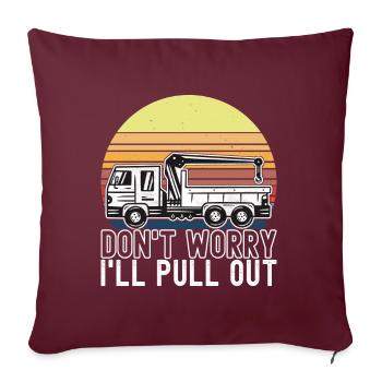 Service de remorquage de dépanneuse - Housse de coussin décorative 45 x 45 cm - bordeaux - Devant