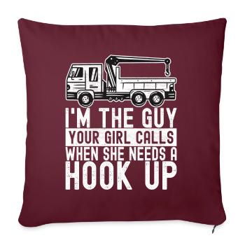 Service de remorquage de dépanneuse - Housse de coussin décorative 45 x 45 cm - bordeaux - Devant