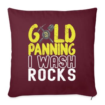 Chercheurs d’or Extraction d’or - Housse de coussin décorative 45 x 45 cm - bordeaux - Devant