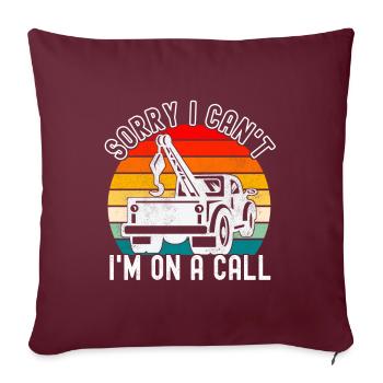 Service de remorquage de dépanneuse - Housse de coussin décorative 45 x 45 cm - bordeaux - Devant