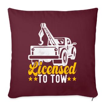 Service de remorquage de dépanneuse - Housse de coussin décorative 45 x 45 cm - bordeaux - Devant