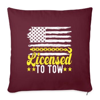 Service de remorquage de dépanneuse - Housse de coussin décorative 45 x 45 cm - bordeaux - Devant