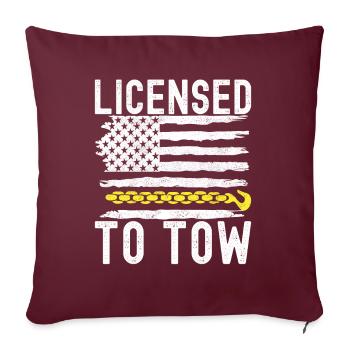 Service de remorquage de dépanneuse - Housse de coussin décorative 45 x 45 cm - bordeaux - Devant