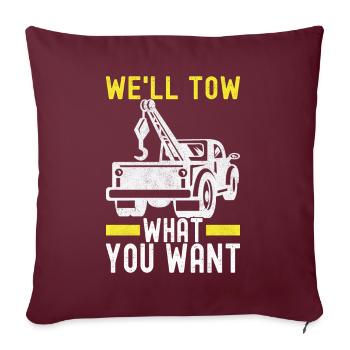 Service de remorquage de dépanneuse - Housse de coussin décorative 45 x 45 cm - bordeaux - Devant