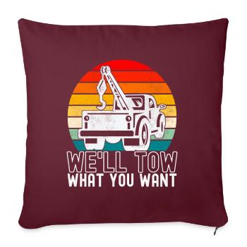 Service de remorquage de dépanneuse - Housse de coussin décorative 45 x 45 cm - bordeaux - Devant