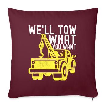 Service de remorquage de dépanneuse - Housse de coussin décorative 45 x 45 cm - bordeaux - Devant