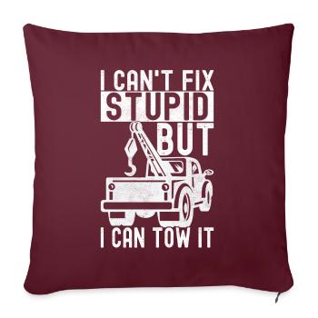 Service de remorquage de dépanneuse - Housse de coussin décorative 45 x 45 cm - bordeaux - Devant