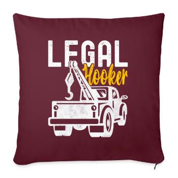 Service de remorquage de dépanneuse - Housse de coussin décorative 45 x 45 cm - bordeaux - Devant