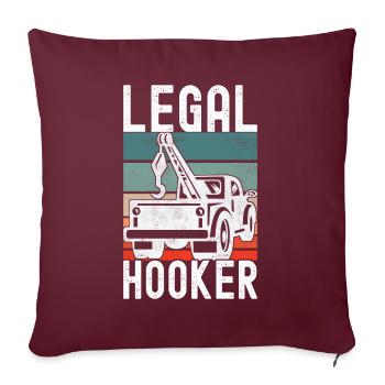 Service de remorquage de dépanneuse - Housse de coussin décorative 45 x 45 cm - bordeaux - Devant