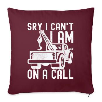 Service de remorquage de dépanneuse - Housse de coussin décorative 45 x 45 cm - bordeaux - Devant