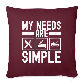 Service de remorquage de dépanneuse - Housse de coussin décorative 45 x 45 cm - bordeaux - Devant