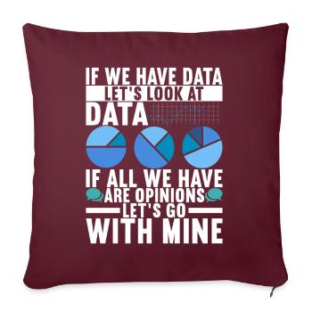 Analyste de données Data Scientist - Housse de coussin décorative 45 x 45 cm - bordeaux - Devant