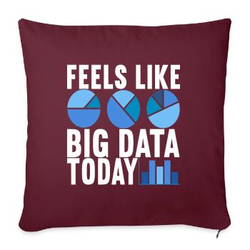 Analyste de données Data Scientist - Housse de coussin décorative 45 x 45 cm - bordeaux - Devant